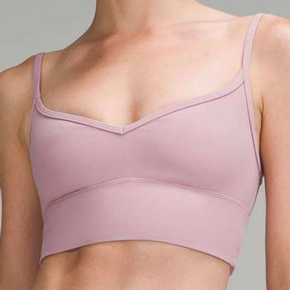 Lululemon Align Sweetheart Nulu Light Support‎ Yoga Sports Bra Pink Size 4